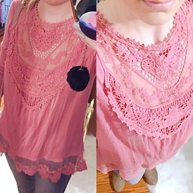 mauve-mesh-and-crochet-panel-shirt-fall-2018-outfit