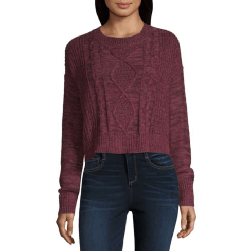 JCPenney Arizona crew neck long sleeve pullover sweater