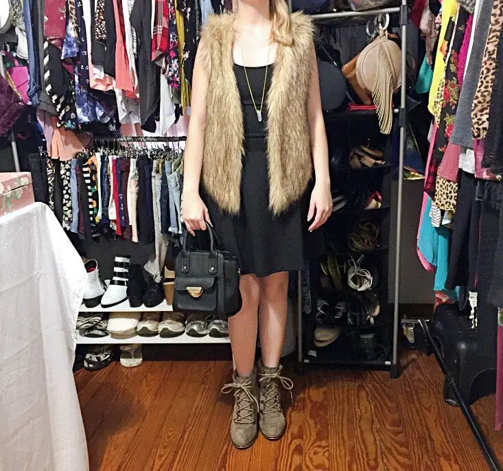 how-to-style-a-little-black-dress-with-a-vest