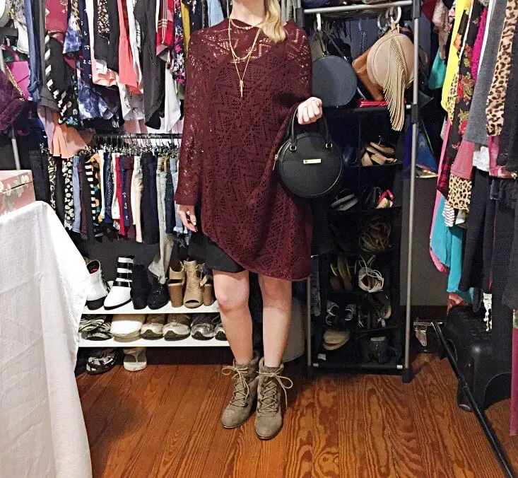 how-to-style-a-little-black-dress-with-a-poncho