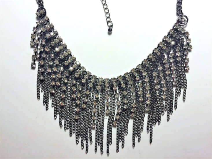 Tiered cubic zirconia necklace