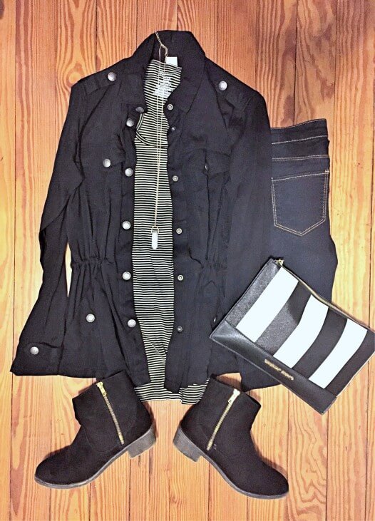 Black and white striped shirt fall 2016 outfit