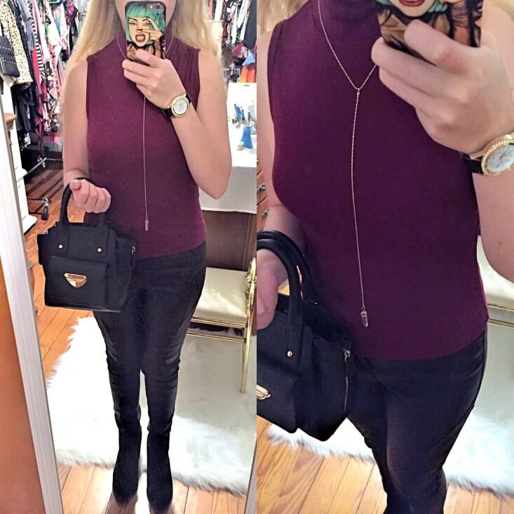 Burgundy crop top fall 2016 outfit