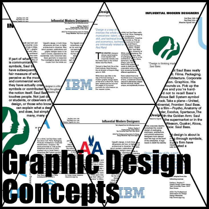 Graphic design concepts - modern greats project