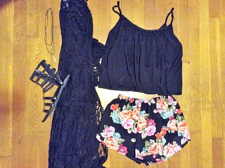 Floral soft shorts summer 2016 outfit