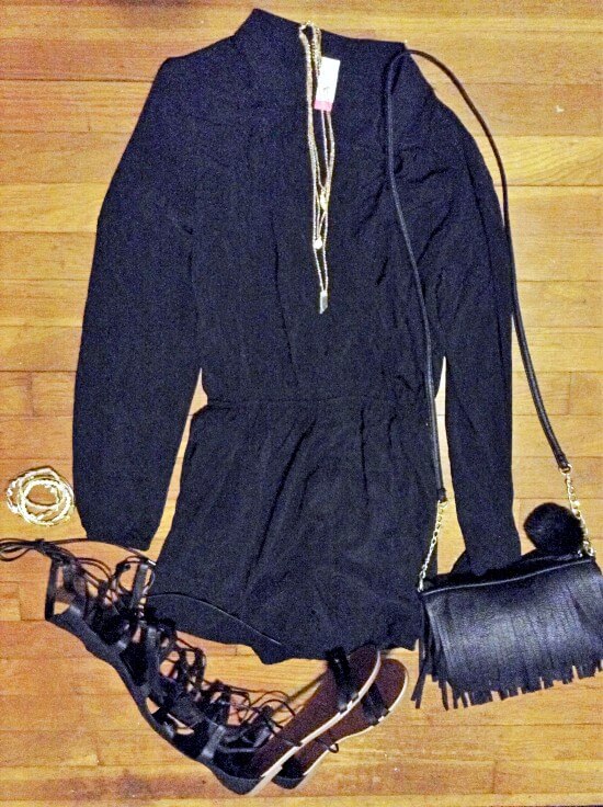 Black romper summer 2016 outfit