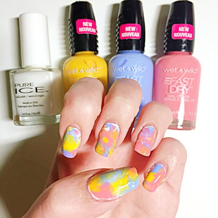 Tie Dye Nail Art Without Water - The Aesthetic Edge