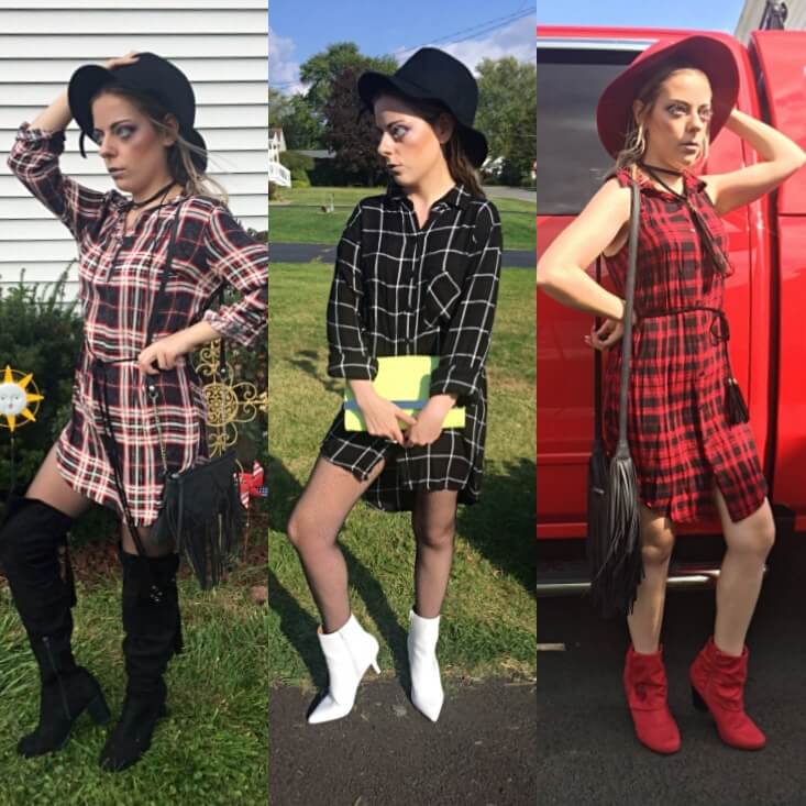 how to wear a plaid tunic