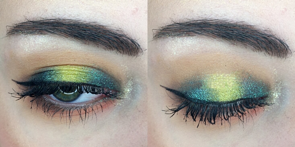 wet n wild x spongebob nautical nonsense palette eyeshadow look