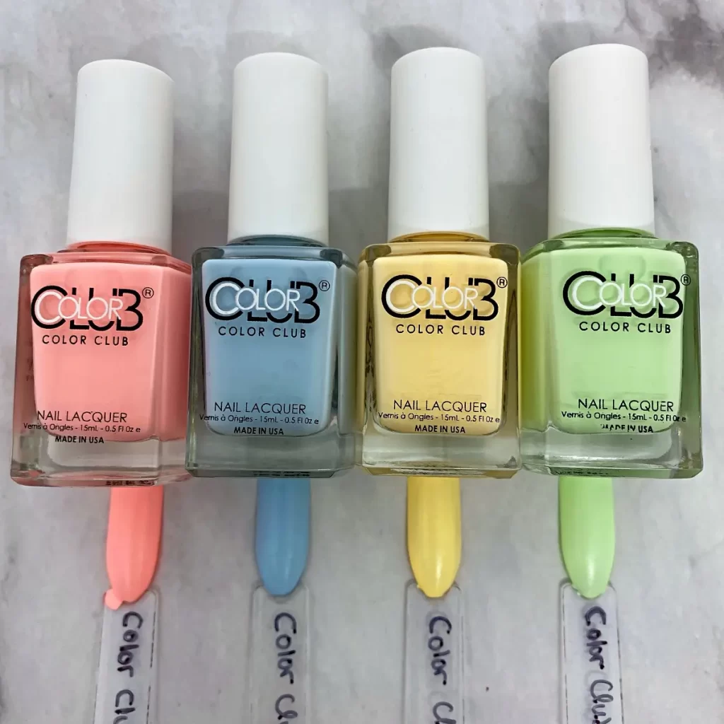 color club nail lacquer Hot-Hot-Hot Pants, Meet Me At The Rink, Baywatch, Til The Record Stops