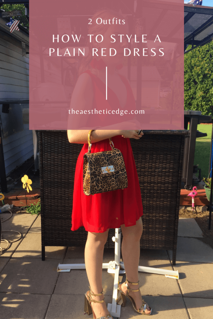 how to style a plain red dress