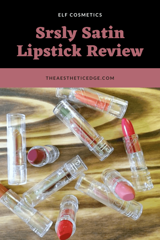 elf srsly satin lipstick review