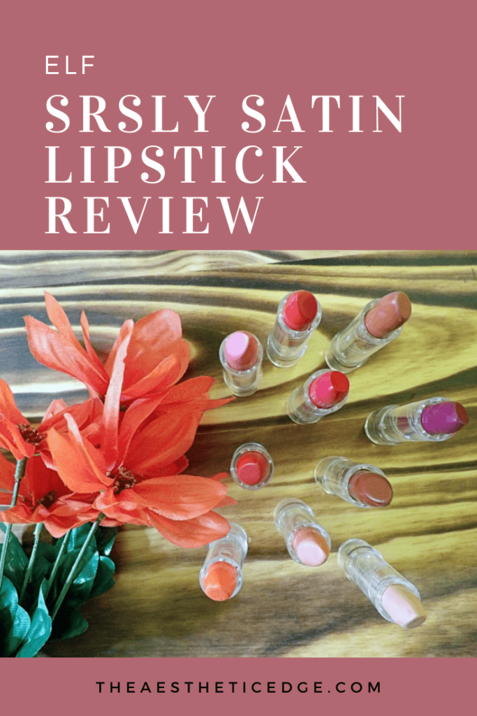 elf srsly satin lipstick review