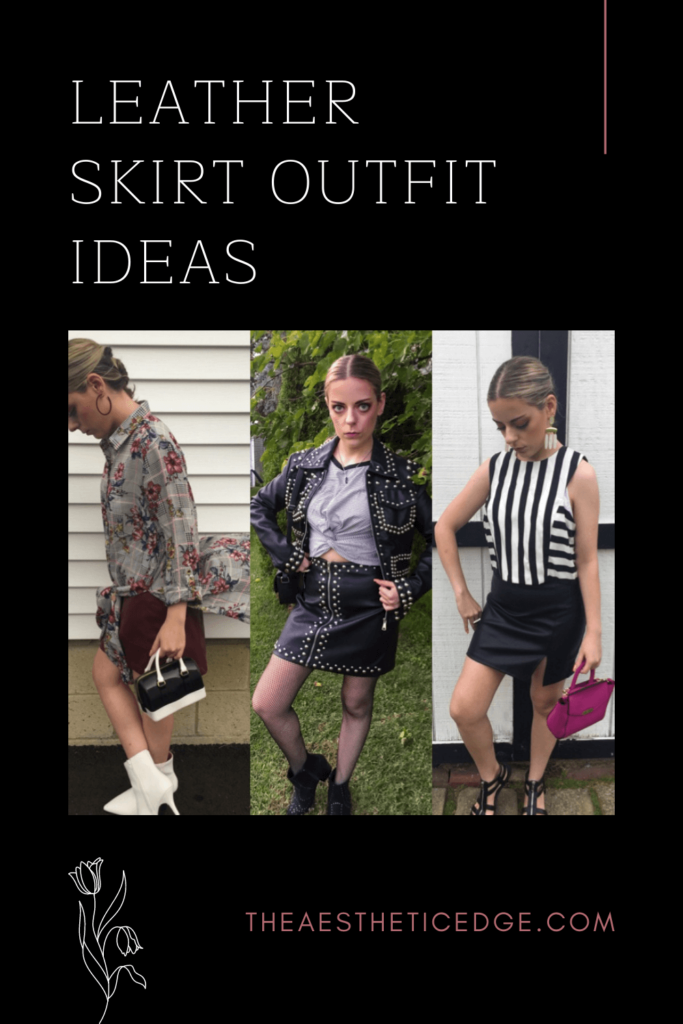 leather skirt outfit ideas