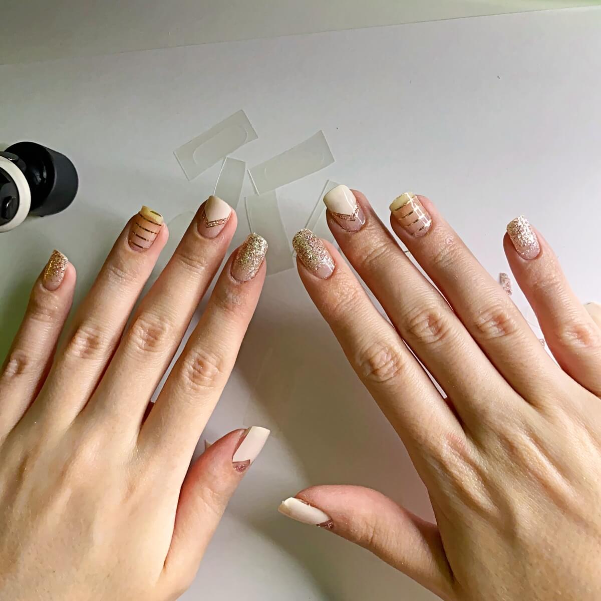 dashing diva strips applied to all nails