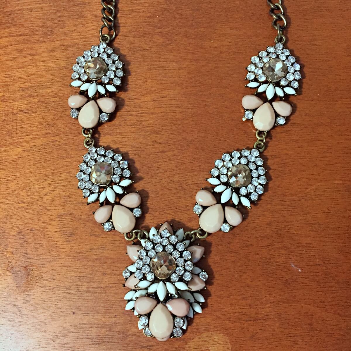 teardrop jewel statement necklace