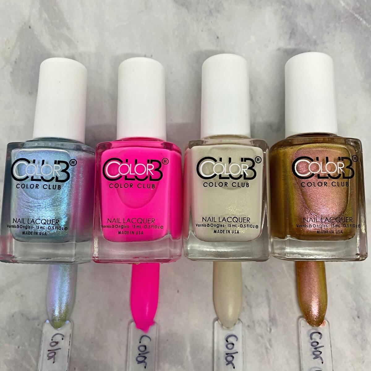 color club nail polish in good vibes only warhol no ordinary love rise and shine