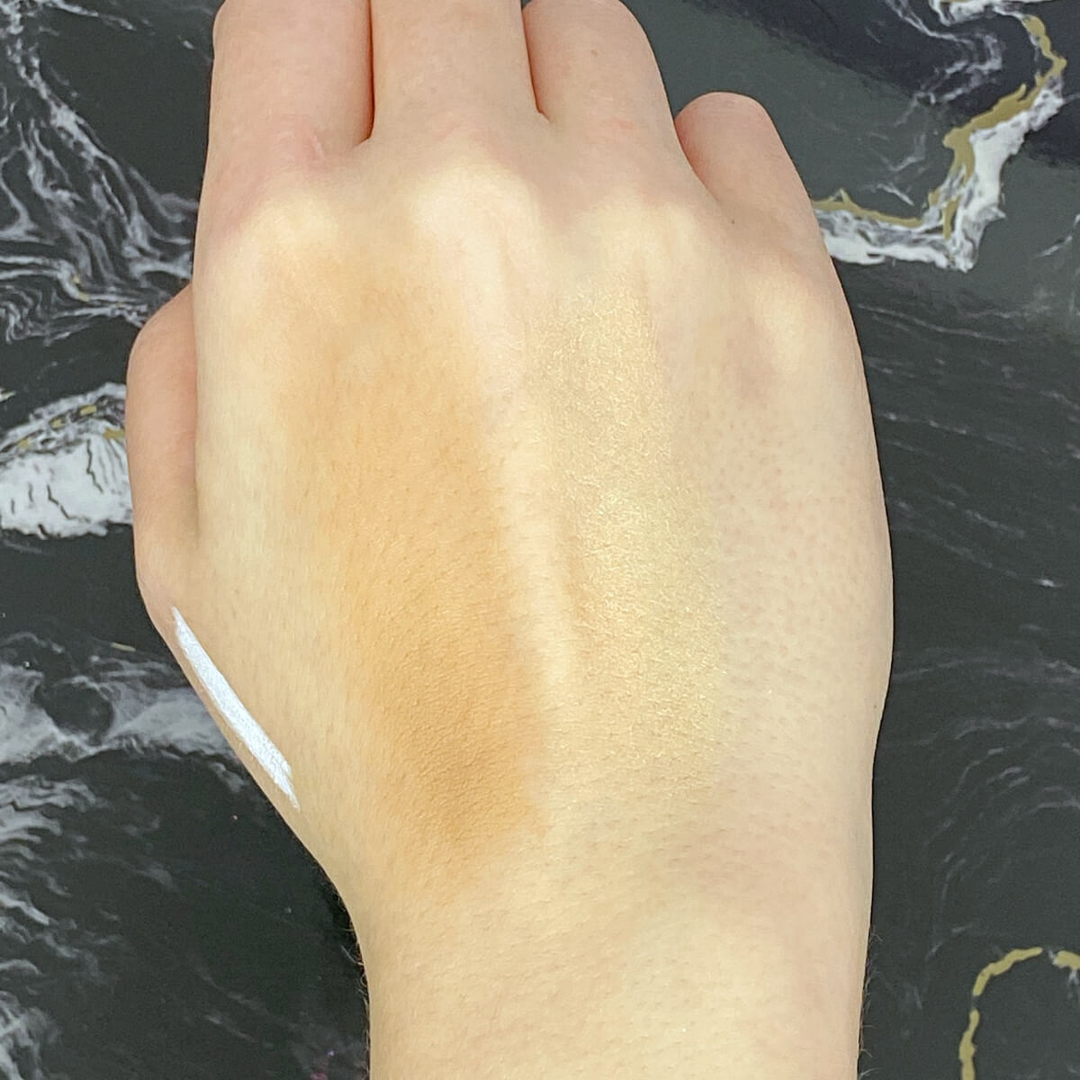 haus labs Heat Spell Bronzer and Highlighter Duo in Savannah Sun swatches
