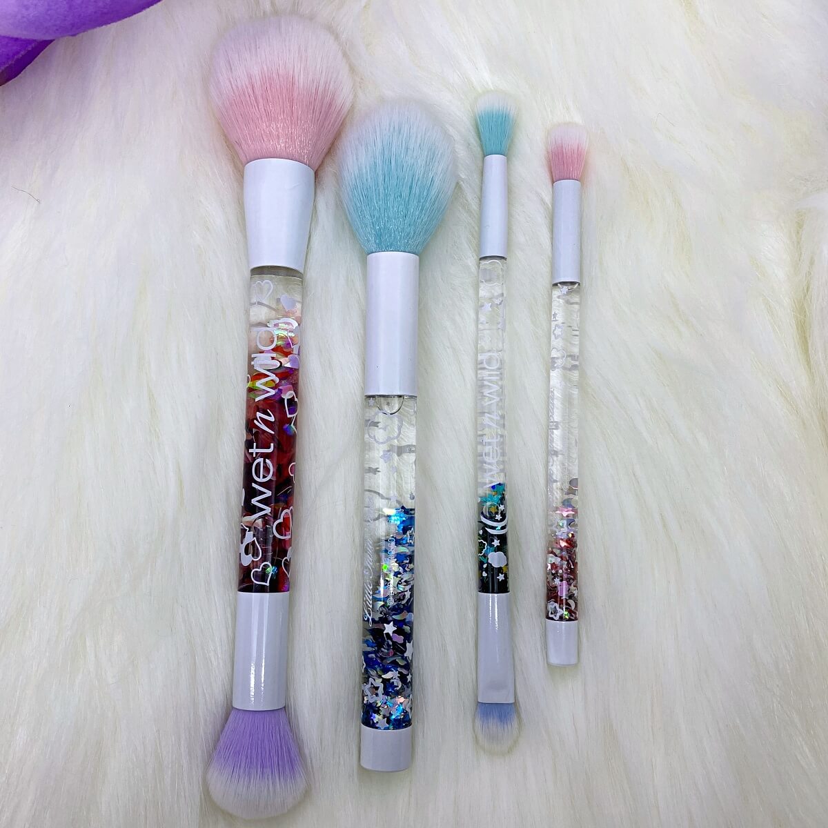 wet n wild Care Bears Sharing is Caring 2-piece Dual-Ended Brush Set compared to Little Twin Stars brushes