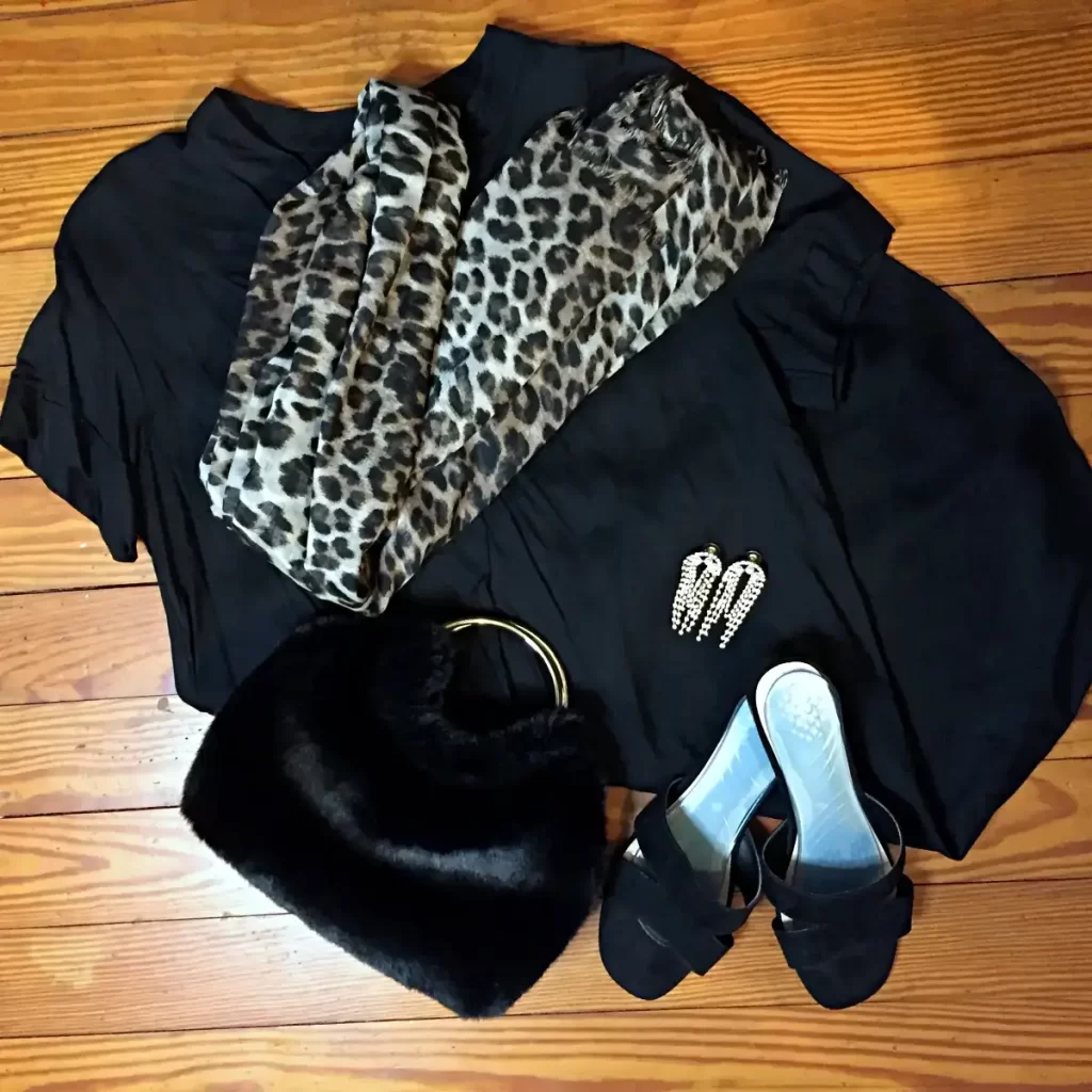 leopard scarf outfit