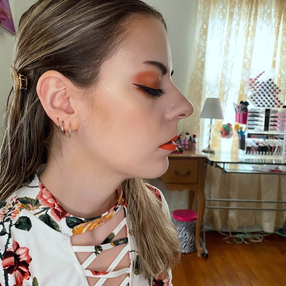haus labs Four-Way Shadow Palette in 4 Sunset look