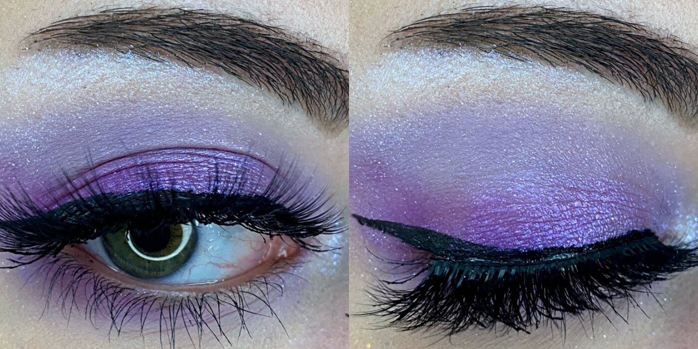 wearing wet n wild Care Bears Caring Counts Palette for Eye and Face purple eyeshadow look