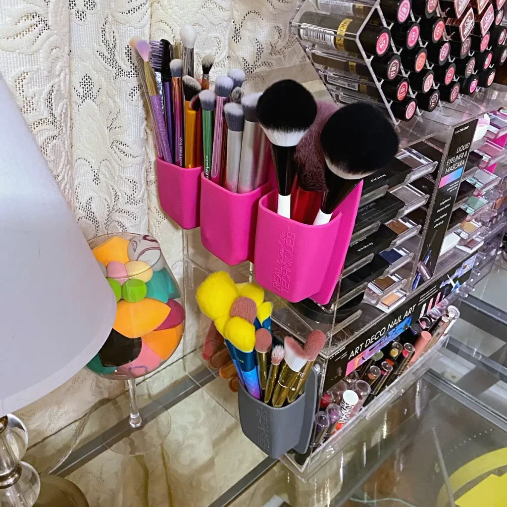 silicone makeup brush holders