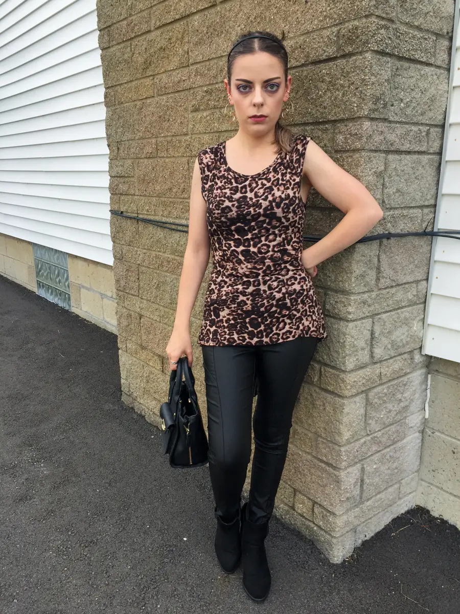 high low leopard tank shirt outfit