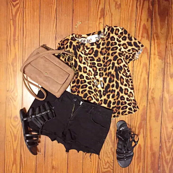 lettuce edge ribbed leopard shirt outfit