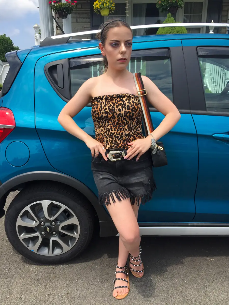 leopard tube top outfit