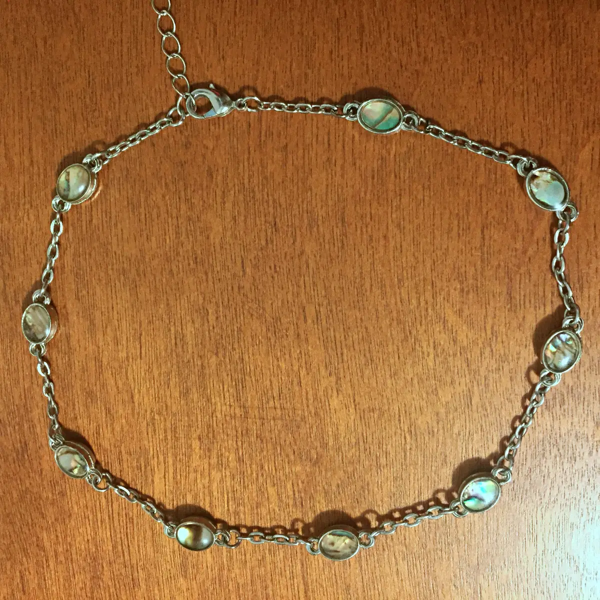 silver shell choker necklace