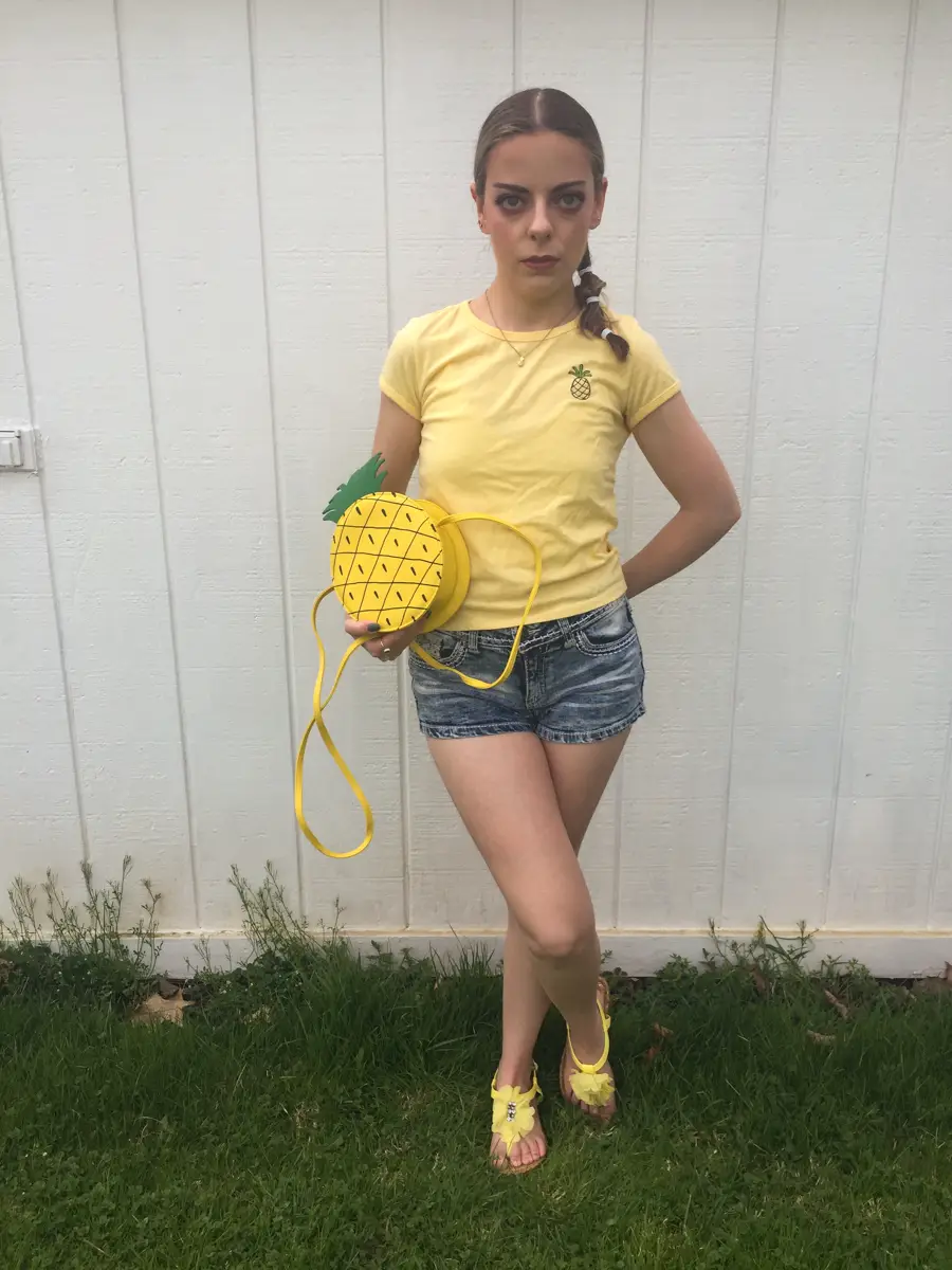 embroidered pineapple shirt outfit