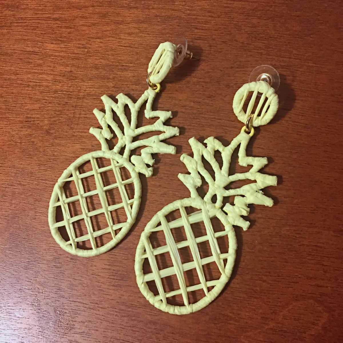 woven pineapple earrings