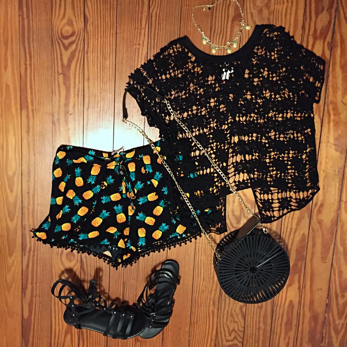 pineapple soft shorts outfit