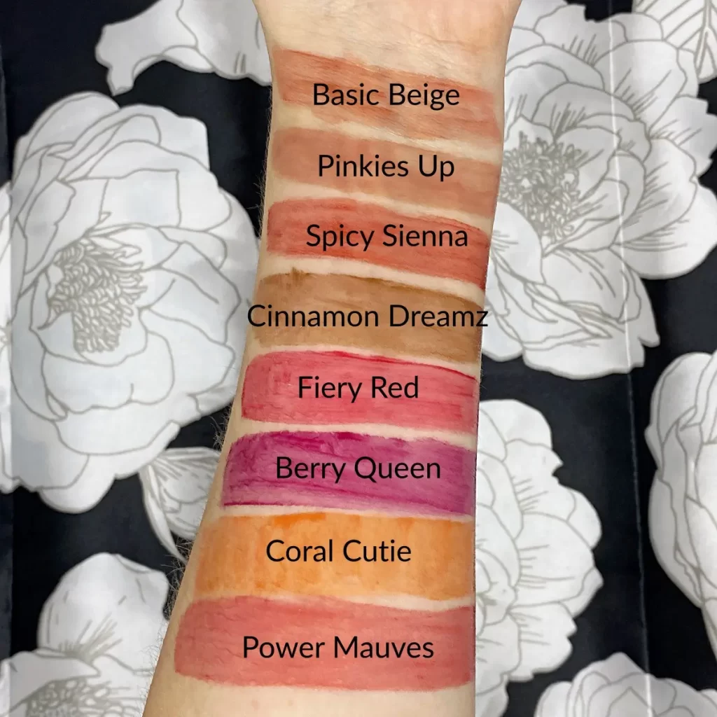 elf Glossy Lip Stain swatches