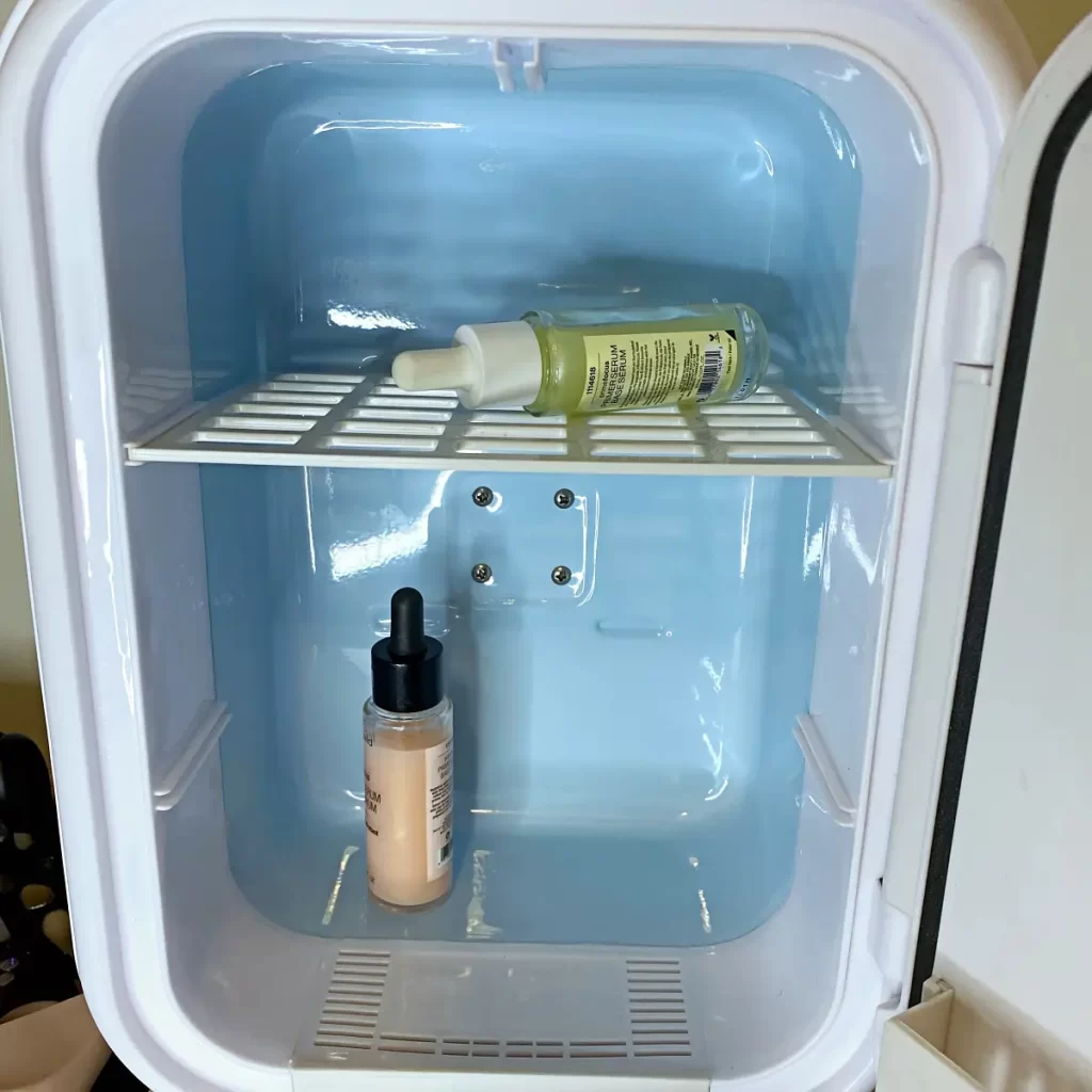 keeping primer serum in your fridge for makeup