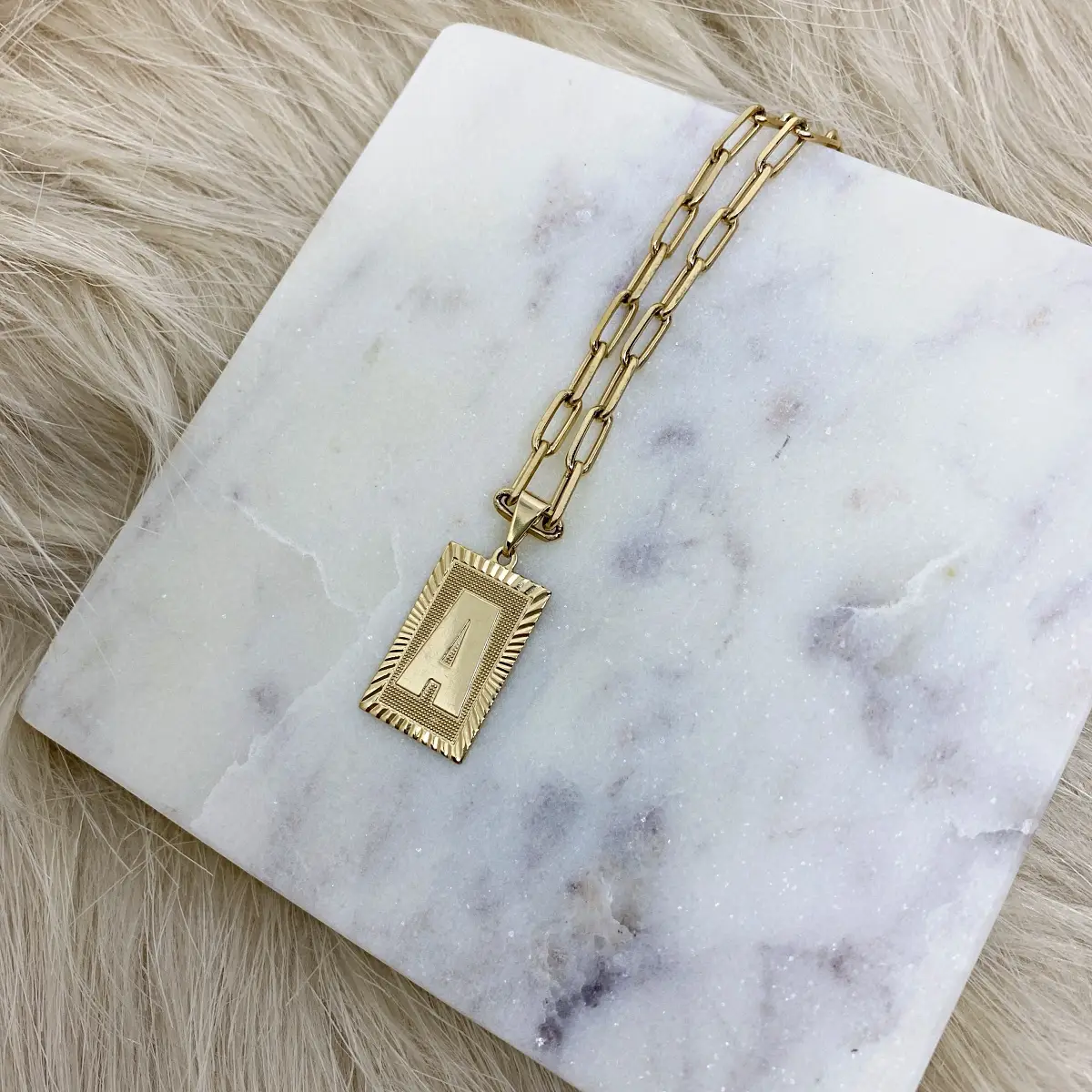gold filled personalized initial necklace