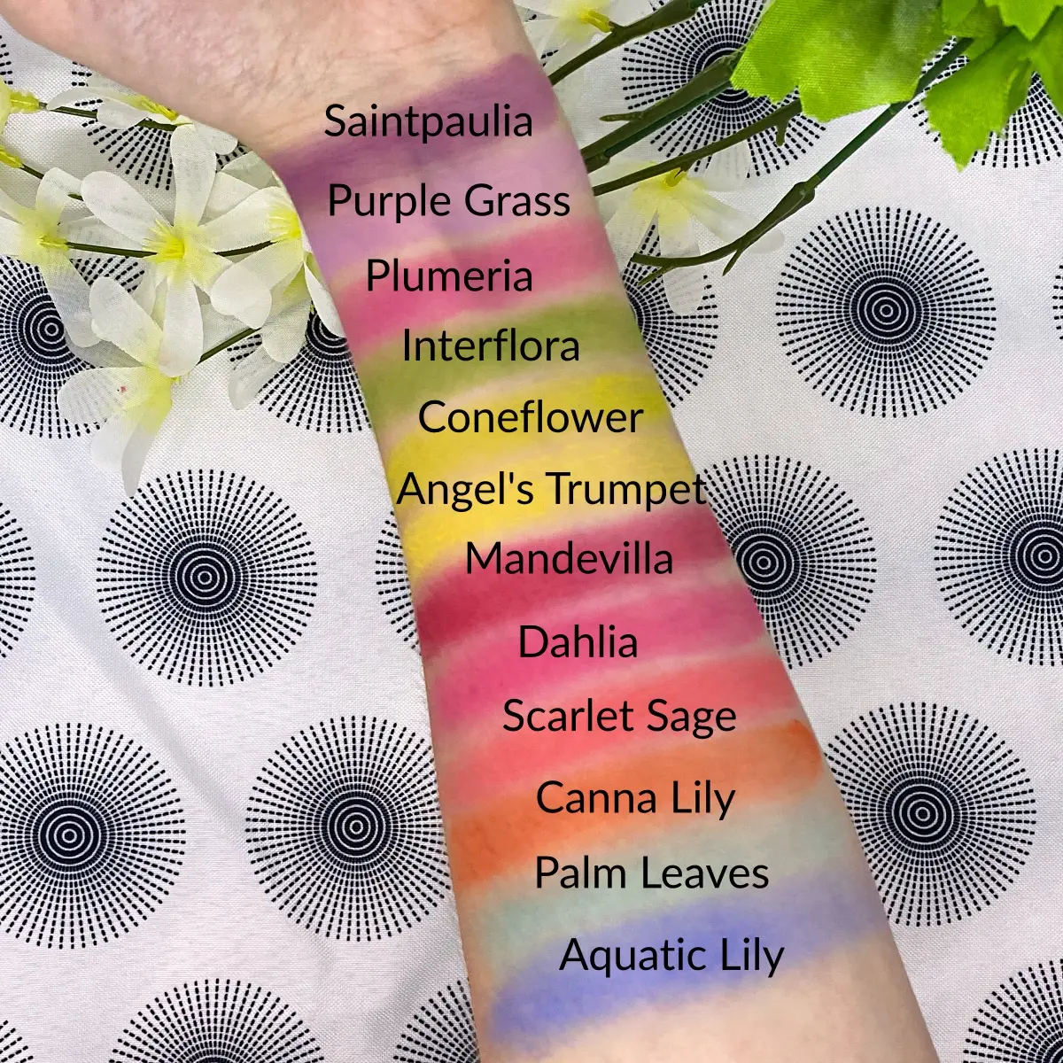 alix avien eyeshadow palette tropical bouquet swatches