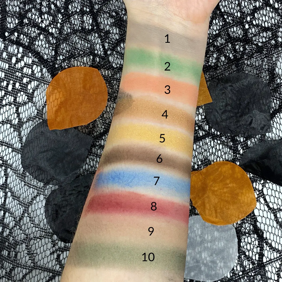 wet n wild Fantasy Makers 10-pan Palette in Twisted Forest swatches