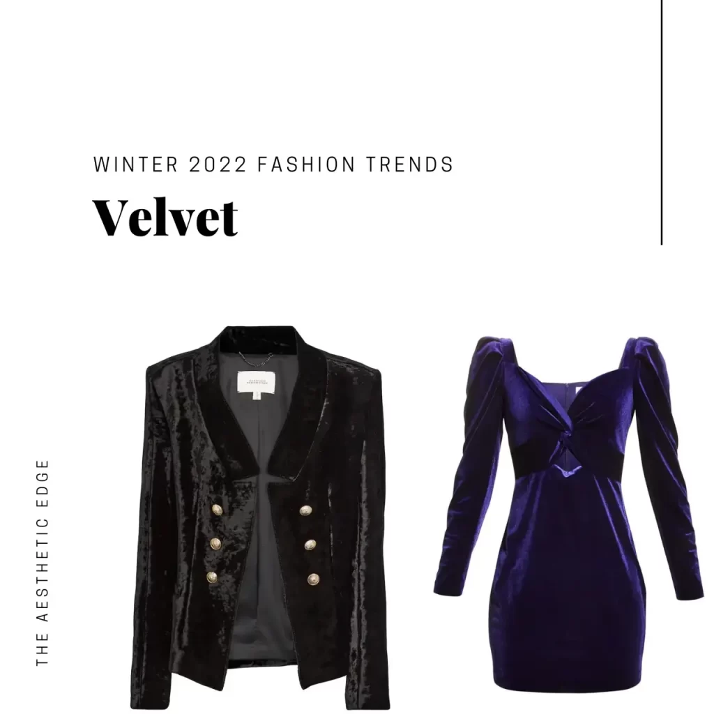 velvet winter 2022 fashion trends