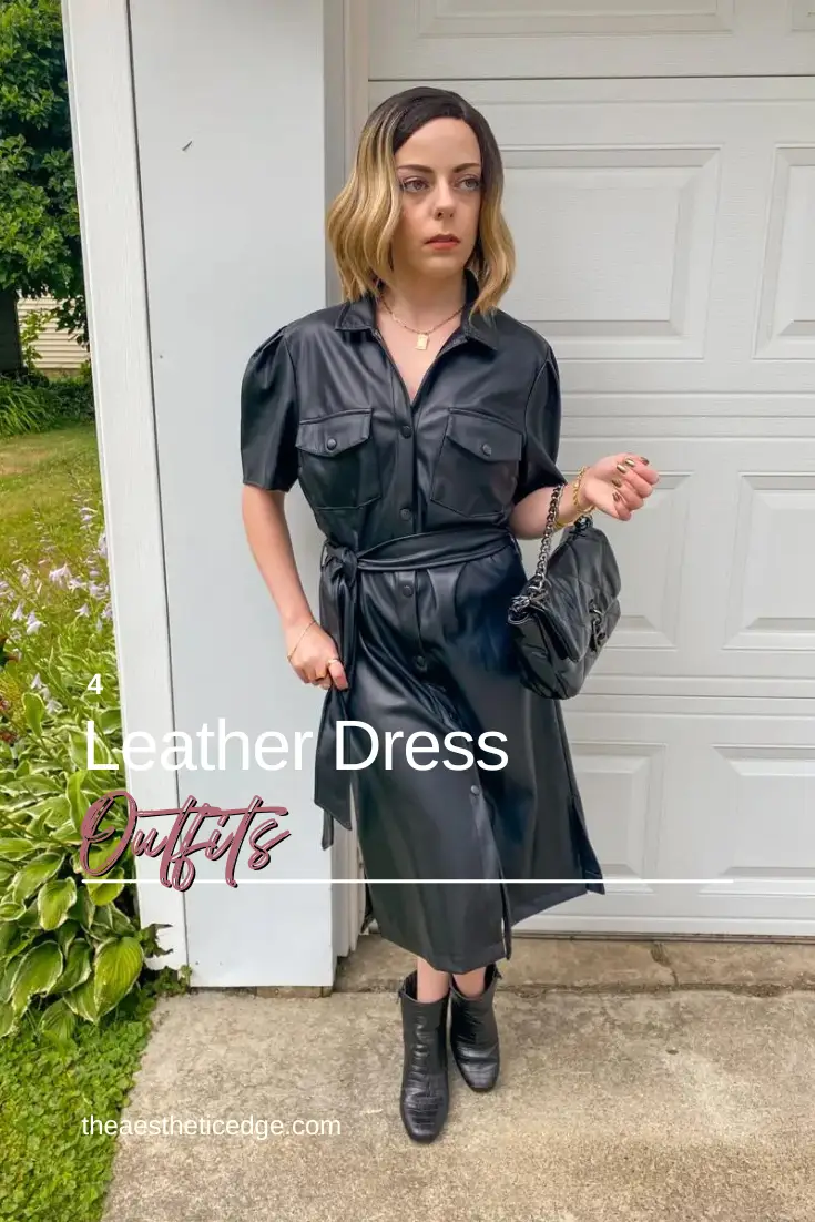 Black Faux Leather Dress - Stylish Life for Moms