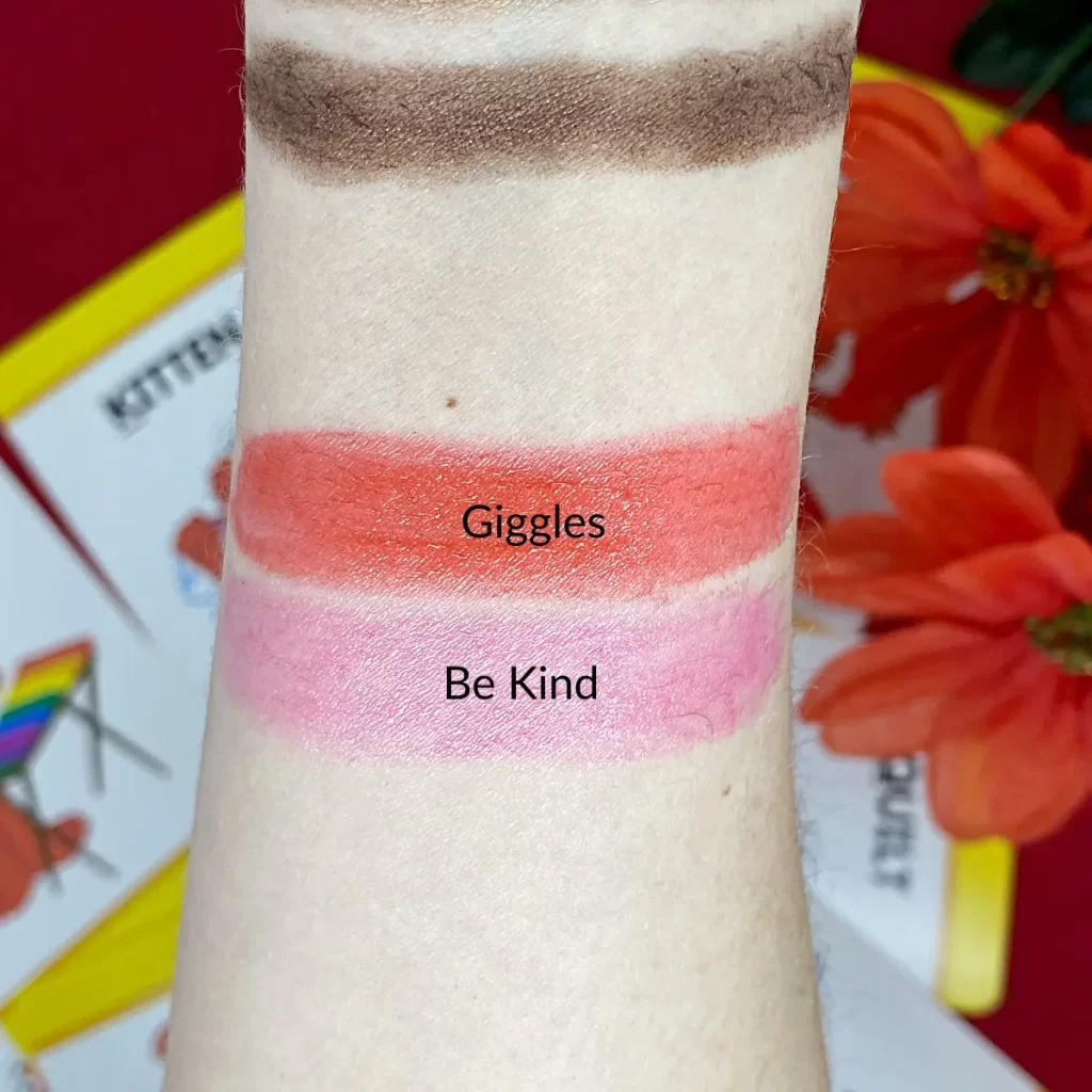 wet n wild sesame street L is for Lipstick giggles be kind swatches