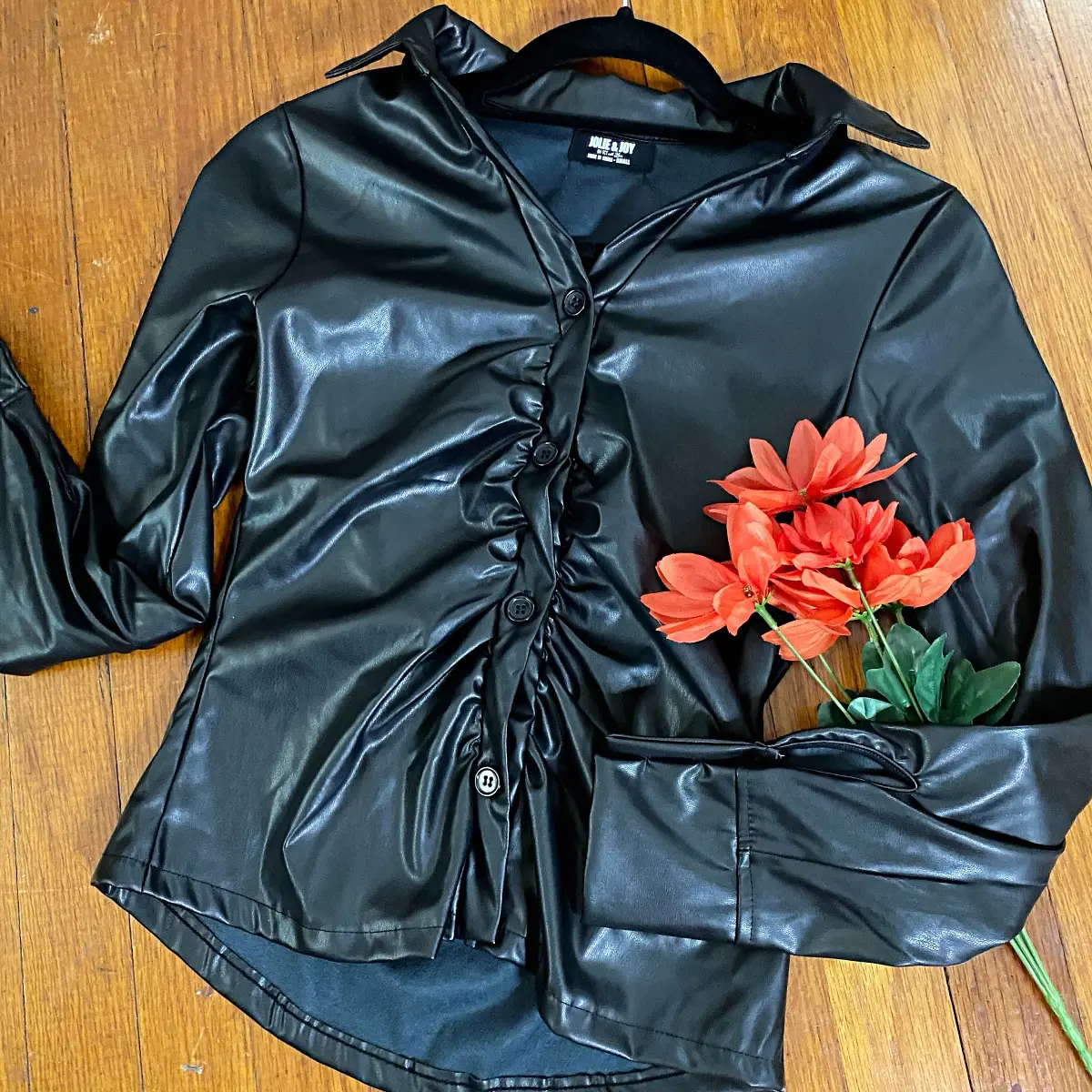 How to Style Leather Shirt 💇‍♀️✨ 