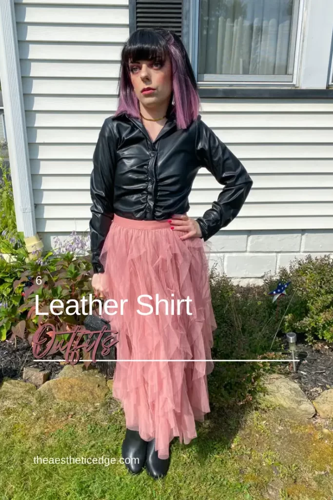leather shirt outfits