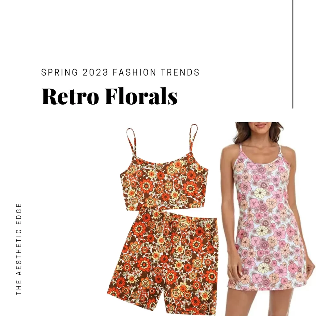retro florals spring 2023 fashion trends