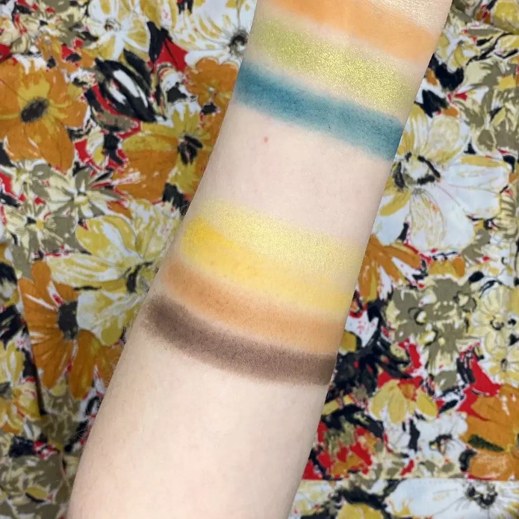 elf Good Vibes Only Eyeshadow Palette hey sunshine swatches
