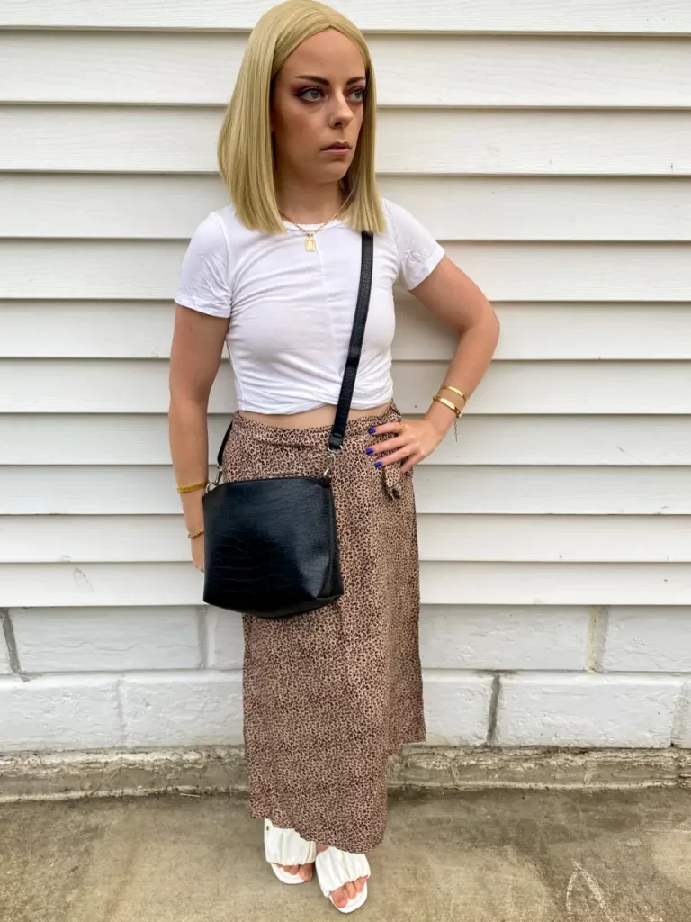 casual wrap skirt outfit