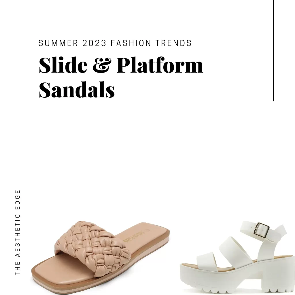 slide platform sandals summer 2023 fashion trends