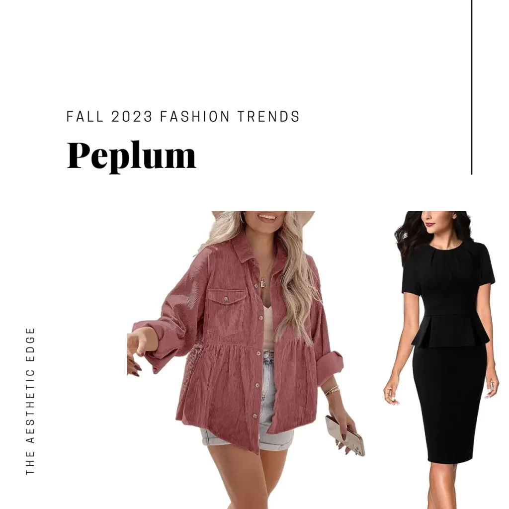 peplum fall 2023 fashion trends