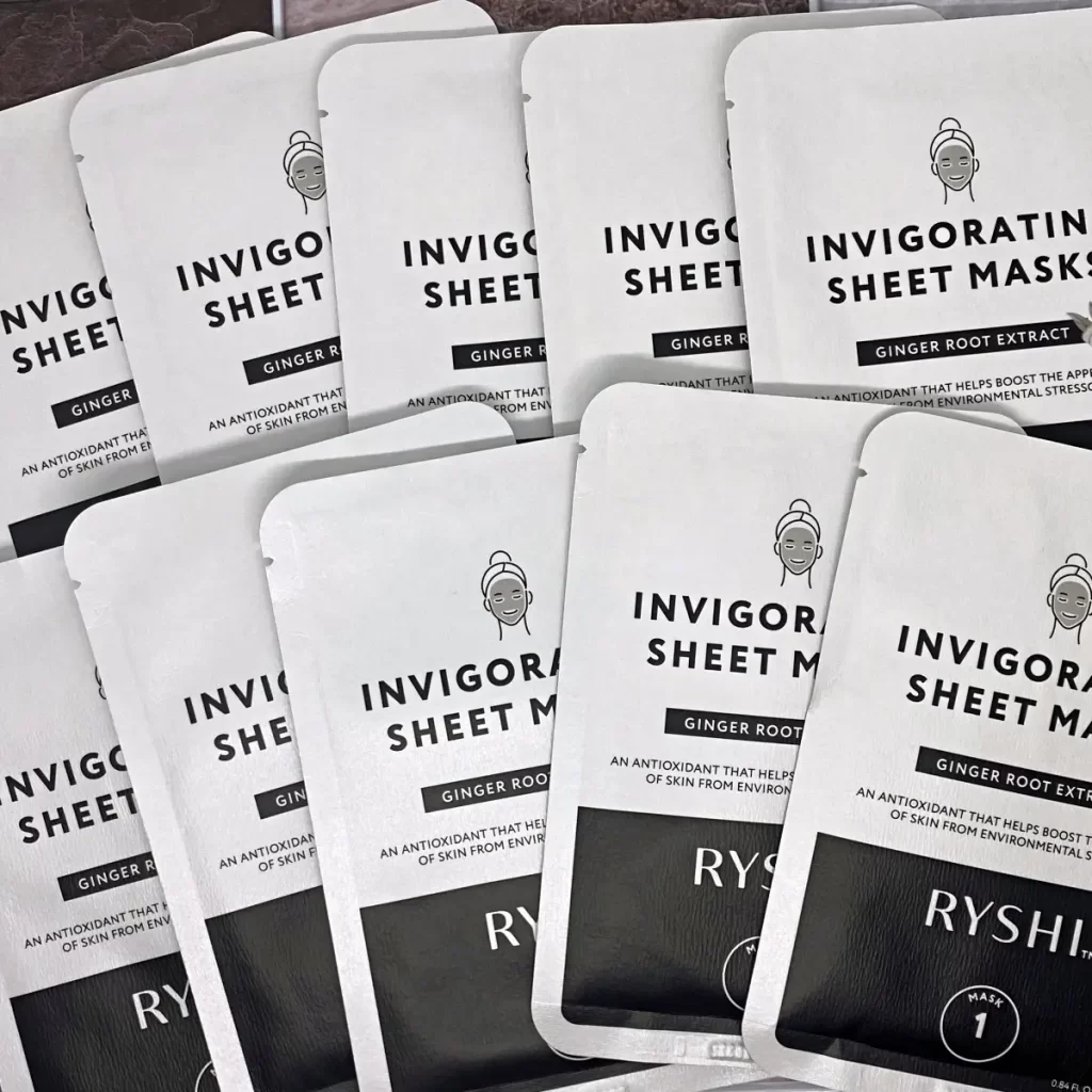 Rhyshi Ginger Root Extract Invigorating Sheet Masks